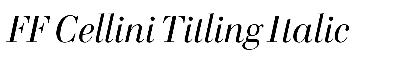 FF Cellini Titling Italic